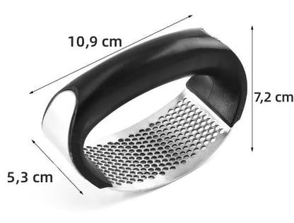 Edelstahlring-Knoblauchpresse