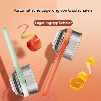 Doppelklingen-Schäler mit integriertem Aufbewahrungsfach